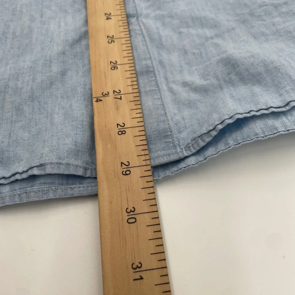 Banana Republic Shirt Mens XL Blue Chambray Long Sleeve Button Down Workwear